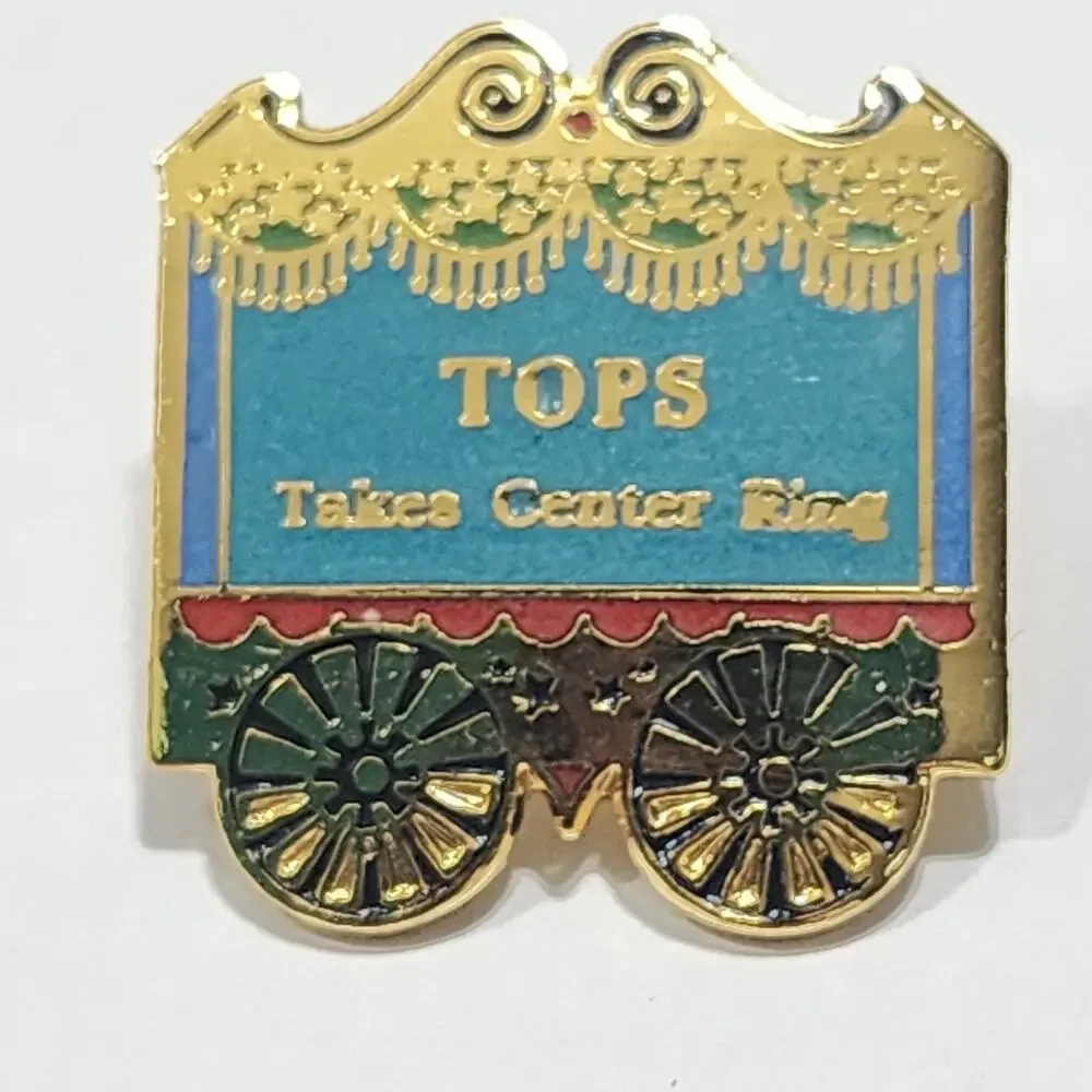 TOPS Takes Center Ring Award Lapel Pin Back TOPS KOPS Weight Loss Program